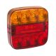 Achterlicht LED universeel remlicht knipperlicht achterlicht rechthoek reflector IP67 12 V
