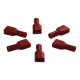 Vlakstekerhuls volledig geisoleerd voor draad 0,5 - 1,5mm2 , 6,3x0,8mm, rood
