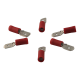 Vlaksteker aansluiting voor draad 0,5 - 1,5mm2 , 6,3x0,8mm, rood