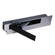 Zijbordsluiting , aluminium met stalen handgreep (zwart) 400mm rechts