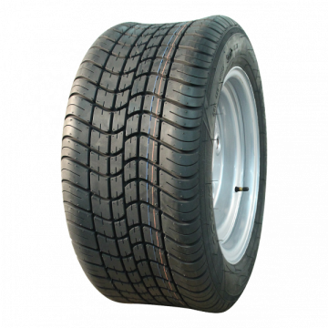Luchtband + wiel 195/50 B10 (18x8.00-10) S-6502 10PR + 6.00x10H2 ET-4 94/140/5 98 N staal zilvergrijs