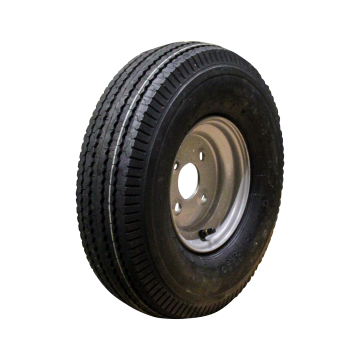 Luchtband + wiel 5.00-8 HF-214 6PR + 3.00Dx8 ET0 60/100/4 76 M staal zilvergrijs