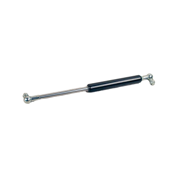 Gasdrukveer (G) 14-28 250 640 2100N cilinder staal met standaard lak gitzwart RAL9005 kogelgewricht, radiaal inb. 35
