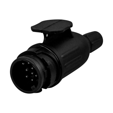 Stekker 13 - polig , kunststof 8 schroefcontacten tule met Φ6.8mm gat
