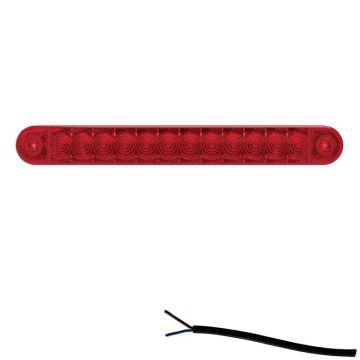 3e remlicht opschroefbaar 3500 mm met Superseal connector 225x28x13mm 12-24V DC