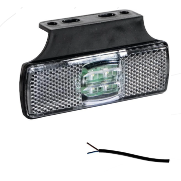 LED breedtelicht wit 0.5m kabel, open eind 12-24V
