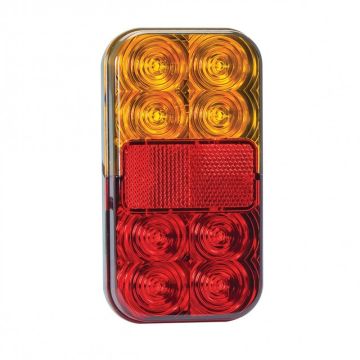 Achterlicht universeel 40cm 150 x 80 x 29mm opbouw remlicht knipperlicht kentekenlicht achterlicht rechthoek reflector 100mm IP67 12 V CE, ECE-R10 / R7 / R6 / R3
