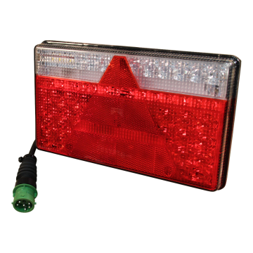 Achterlicht LED Multiled II rechts 8 PIN's bajonet green + 0.5m kabel, 8 x 1mm²