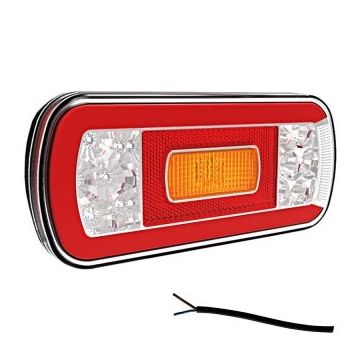 Achterlicht 100cm LED links of rechts (universeel) kabel remlicht knipperlicht kentekenlicht zijdelings achteruitrijlamp neon-achterlicht rechthoek reflector waterproof 12/24 V Lavaflow