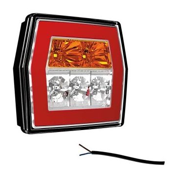 Achterlicht LED links of rechts (universeel) kabel remlicht knipperlicht neon-achterlicht IP68 12/24 V Lavaflow