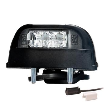 Kentekenlamp LED 12/24v 112,3 x 57 x 97mm P&R kabel 500mm , 2x 1,5mm² 45 of 72mm CE, ECE-R10 / R4