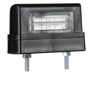 Kentekenlamp LED 12/24 V 83 x 50 x 30mm 50cm kabel 45mm CE, ECE-R10 / R7 / R4 wit