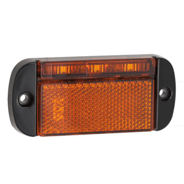 Zijmarkeringslamp LED 100x44x12 84mm oranje 50cm kabel, open draadeind IP67 12/24 V