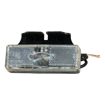 Breedtelicht met reflector serie 903 wit met rubber houder kabel met open eind 50cm