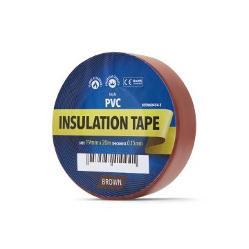 Isolatietape bruin 20m per rol