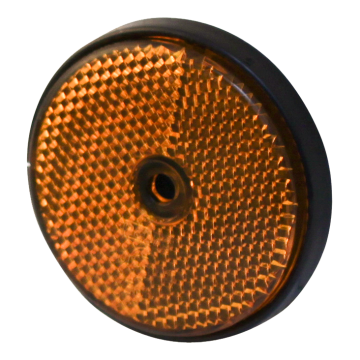 Reflector Ø oranje opschroefbaar Ø61 mm