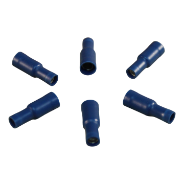 Rondstekerhuls voor draad 1,5 - 2,5mm2 , Ø5 , blauw