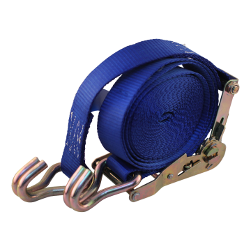 Spanband, 2-delig , met ratel en dubbele punthaken blauw 50mm 9000mm Novio cargo