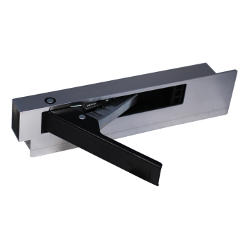 Zijbordsluiting , aluminium met stalen handgreep (zwart) 400mm links