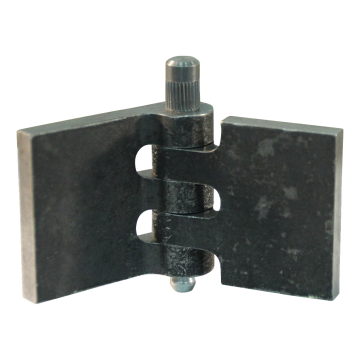 Recht portierscharnier met pen met smeernippel 40 x 40mm scharnierblad blank