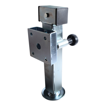 Steunpoot wegklapbaar SF60-D42-met zeskant SW19 en adapter ⧄60mm 1300kg verzinkt 240mm 415mm
