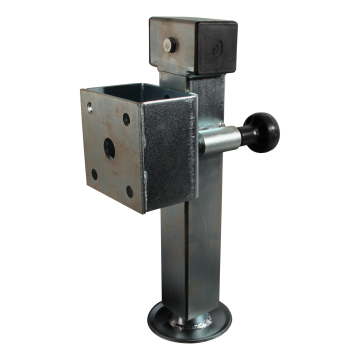 Steunpoot wegklapbaar SF60-D85-met zeskant SW19 en adapter ⧄60mm 1300kg verzinkt 240mm 415mm