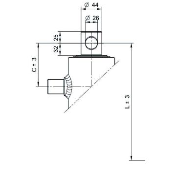 Hefcilinder set 2036S 5ton slag 1043mm 3 traps schroefpan