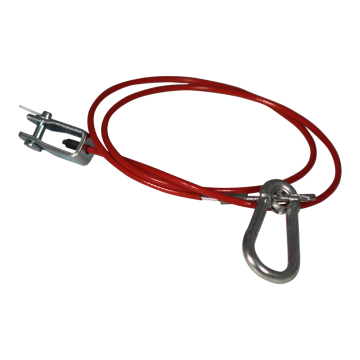 Breekkabel 1055mm rood gaffel met pen